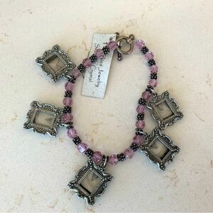 Swarovski bracelet with 5  picture frames
